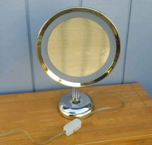 Specchio vanità trucco ingrandimento illuminato vintage anni 60 70 piedistallo 16" regolabile - Foto 1 di 16