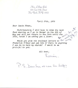Lillian Gish Signed Letter - Picture 1 of 1