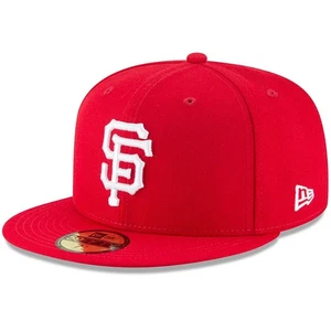 Men's New Era Red San Francisco Giants Fashion Color Basic 59FIFTY Fitted Hat - Picture 1 of 5