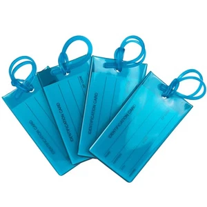4 Pack Luggage Tags for Suitcases, Flexible Silicone Travel ID Identification... - Picture 1 of 6