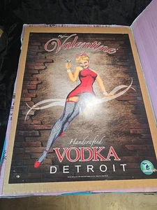 Valentine Pinup Girl Detroit Vodka Advertisemet - Picture 1 of 17