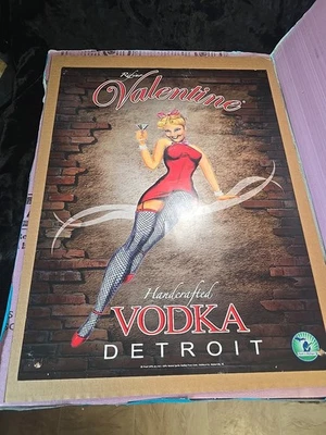 Valentine Pinup Girl Detroit Vodka Advertisemet - Image 1 of 4