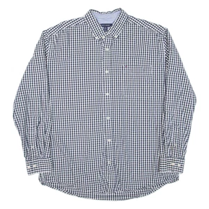 Camisa TOMMY HILFIGER Para Hombre Negra Cuadros Manga Larga XL - Imagen 1 de 6