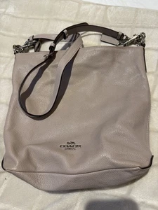 Bolso Bandolera Coach Abby de Cuero 31507 Gris Cuero Guijarro - Imagen 1 de 8