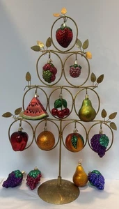 Vintage OLD WORLD CHRISTMAS OWC Glass Fruit Ornaments COLLECTION Lot of 14 *READ - Picture 1 of 13