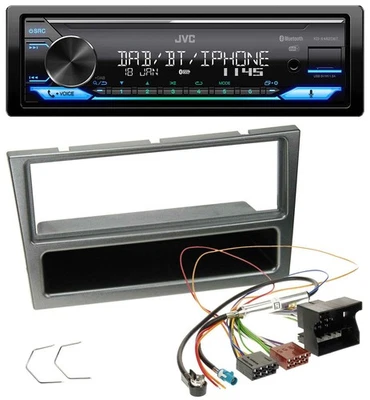 JVC Bluetooth DAB USB MP3 Autoradio für Opel Corsa C Quadlock 2004-2006 aluminiu - Bild 1 von 4