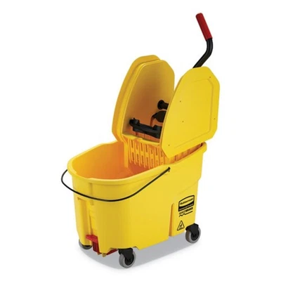 Rubbermaid Commercial FG757688YEL 44 qt. Combo de prensa descendente WaveBrake 2.0 - YL nuevo Foto 1 de 4
