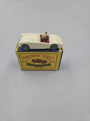 Vintage Matchbox Lesney #19 Mga Racing Car With Grey Wheels In The Original Box - Image 1 of 4