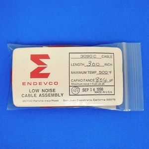 Meggitt Endevco 3090C-300, 300" 500˚F Cap. 804 pF Low Noise Coaxial Cable Assemb - Picture 1 of 3