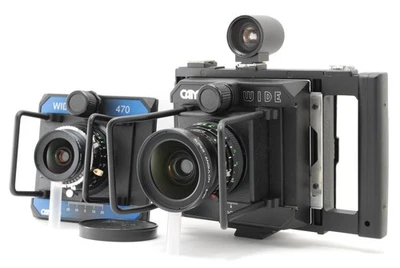 2 Lenses [Top MINT] Cambo Wide 900 + 470 90mm f/8 47mm F/5.6 Film Camera JAPAN - Image 1 of 4