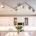 Dllt 6-light Track Lighting Fixtures Swing Arm, Kitchen Ceiling Spot Light, Flus