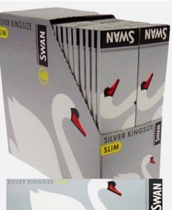 SWAN Silver King Size Slim Rolling Paper Genuine Smoking swan🔥🔥 - Picture 1 of 3