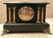 Antique Vtg Clock Gilbert Case Only Needs Movement Black Mantel Shelf ParlorÂ 