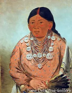 A'h-tee-wat-o-mee, A Kickapoo Woman - 1830 - George Catlin Art Print - Picture 1 of 1