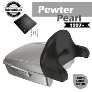 Rushmore Chopped Tour Pack Wrap Around PEWTER PEARL For Harley/Softail 97+ - Bild 1 von 12