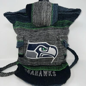 Seattle Seahawks NFL Morral Estilo Mexicano Mochila Cordón Bolso de Hombro Bolsillo - Imagen 1 de 7