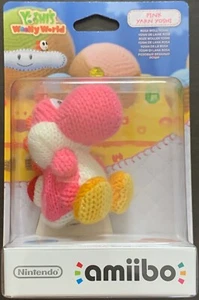 amiibo: PINK YARN YOSHI Yoshi's Woolly World Smash Bros Ultimate Nintendo Switch - Picture 1 of 1
