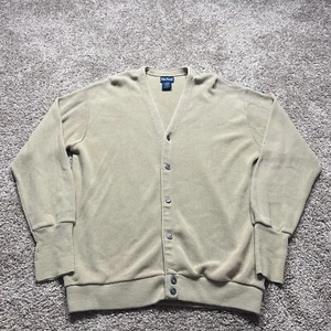 Vintage Par Four Beige Knit Cardigan Sweater XL 1980s Button Up - Picture 1 of 9