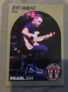 2018 Jeff Ament Pearl Jam Chicago Wrigley Field Trading Baseball Card Hoops G