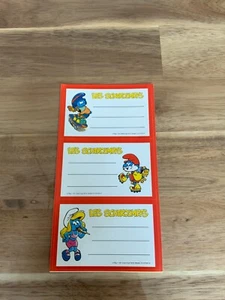 Étiquette de cahier Les Schtroumpfs. PEYO 1998 - Imagen 1 de 1