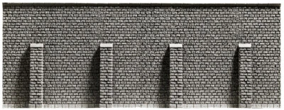 Noch 34857 N Scale Stone Retaining Wall with Pillars 39.6 x 7.4 cm - Image 1 of 2