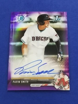 Pavin Smith - 2017 Bowman Draft Purple Refractor Auto  #150/250    - Image 1 of 2