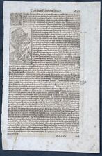 1628 Munster Antique Print of Hayreddin Barbarossa & The Conquest of Tunis, 1535