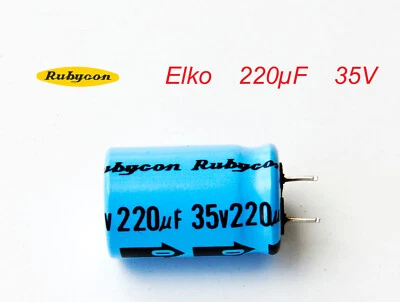 RUBYCON KONDENSATOR, ELKO 220 µF 35V, 10 Stück. - Bild 1 von 2