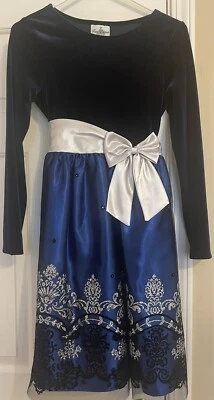 Vestido de Fiesta para Ocasión Especial Ediciones Raras Azul Real con Brillo Niña Talla 16 Foto 1 de 3