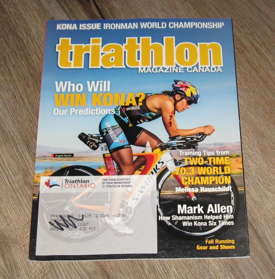 Triathlon Canada bicycling magazine Angela Naeth | Mark Allen - Image 1 of 1