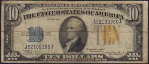 Fr.2309 1934A North Africa $10 WWII Emergency Issue Note Fine - Picture 1 of 2