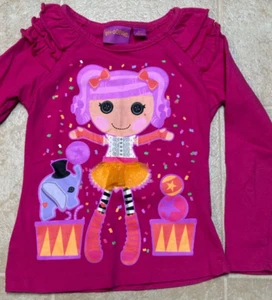 Lalaloopsies 2013 Girls 5T Long Sleeve Ruffle Shoulders Pink Shirt - Picture 1 of 7