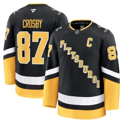 Pittsburgh Penguins Sidney Crosby Fanatics Black Alternate Premium NHL Jersey - Image 1 of 4