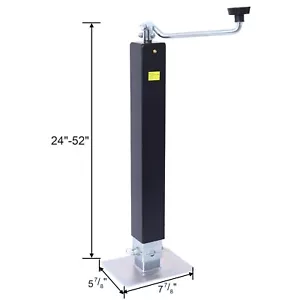 8000 lbs Top Wind Weld on Square Tube Drop Leg Jack - Bild 1 von 8