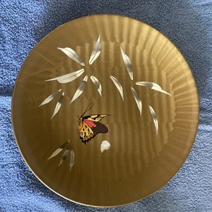 VTG Catalina Lacquerware Butterfly Serving Tray Plate Platter Japan 11" - Picture 1 of 10
