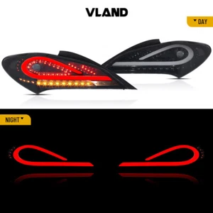 VLAND Smoked LED Tail Lights For 2010-2016 Hyundai Genesis Coupe W/ Sequential - Picture 1 of 12