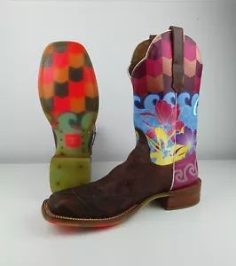CINCH EDGE Cowgirl Leather Boots Women's US 10.5 B Western Rodeo VGC - Foto 1 di 15