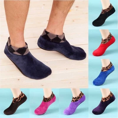 Calcetín de invierno para adultos de terciopelo cálido antideslizante acolchado grueso polar interior Foto 1 de 4