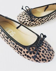 Cotton:On Kids Leopard Faux Leather Ballet Flat 3) S174