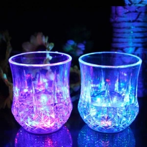 2 LED Party Tumblers Light up Glasses Cups Fun Light Up Drinking Disco Night - Picture 1 of 14