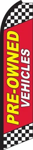 Bandera roja Swooper de vehículos usados pluma súper arco banner - Imagen 1 de 1