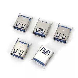 50Pcs USB 3.0 Type A Female Straight 9Pin DIP Socket PCB Solder Connector - Picture 1 of 6