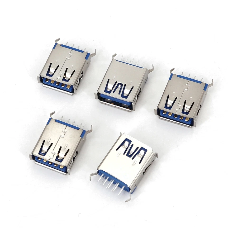 50Pcs USB 3.0 Type A Female Straight 9Pin DIP Socket PCB Solder Connector - Image 1 of 1