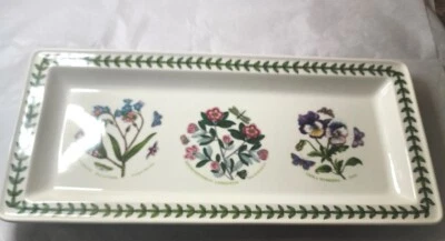 PORTMEIRION Botanic Garden Porcelain Regtangle Serving Tray. Portmeirion Plates - Image 1 of 4