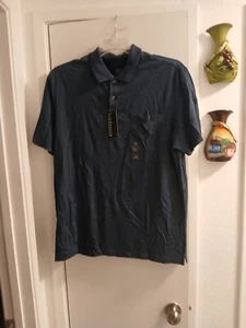 NEW NWT MENS VAN HEUSEN 2 Button Collared Polo SHIRT SIZE LARGE Short-sleeved - Picture 1 of 8