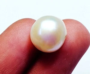 100% Natural White Pearl 8.00 Ct Certified Loose Gemstone With Free Gift - Picture 1 of 7