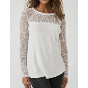 Free People Sidney Illusion Top Damen Größe Medium Love Dove Tee Langarm - Bild 1 von 10