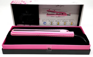 Royale Professional Hair Straightener - Pink Stripes Ceramic Flat Iron - Picture 1 of 7
