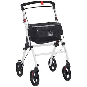 Folding Upright Rollator Walker with Lightweight Walking Frame, Storage Bag, Tra - Picture 1 of 12