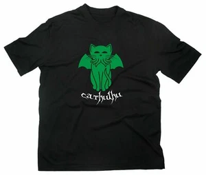 Camiseta Cathulhu Funny Fun HP Lovecraft Cat Kitty Cat Kitten Divertida - Imagen 1 de 4